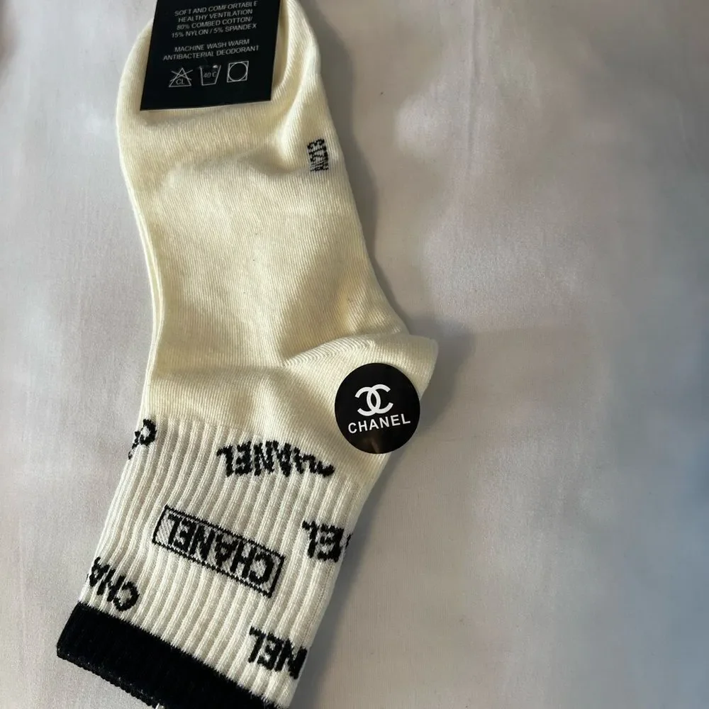 Designer Like Men's Socks in Ivory and Black